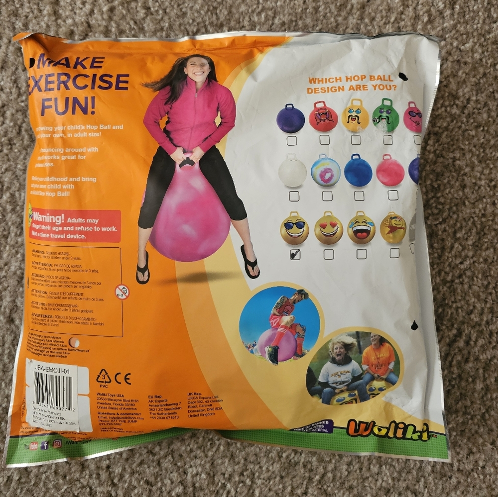 New Exercise Hop Ball Waliki Adult Size